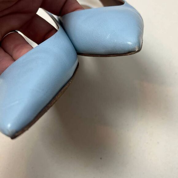 Tabitha Simmons Blue Slingback Bow Flats Sz. 36 (US 5.5) - Picture 9 of 9